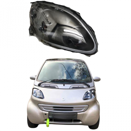 Стекло фары Smart Fortwo 1998-03г. правое