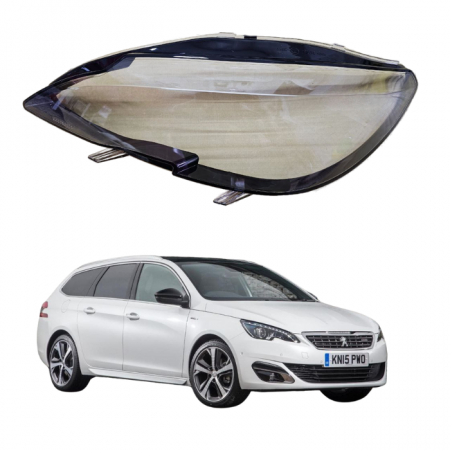 Стекла фар Peugeot 308 2014-2021г левое