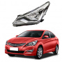 Стекло фары Hyundai Solaris I (RBr) 2014-2017 Рестайлинг левое