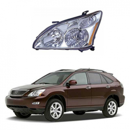 Стекло фары Lexus RX 2 RX300, RX330, RX350 2003-2009 левое