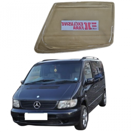 Стекло фары Mercedes vito грузовой 96-03 г. Левое