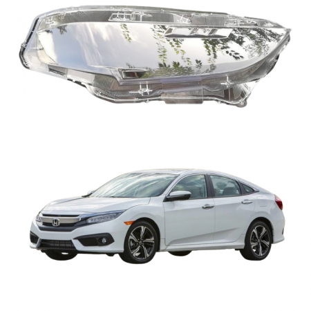 Стекло фары Honda Civic 2016-2019 левое