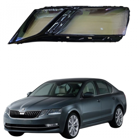 Стекло фары Skoda Octavia A7 2016-20 левое