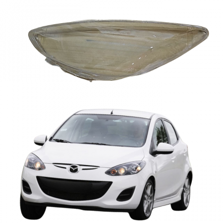Стекло фары  Mazda 2 2007-2014 левое